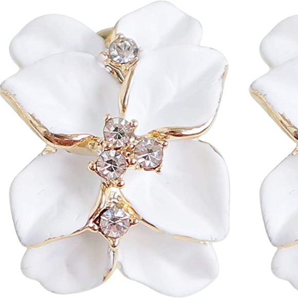 ❀ Beautiful white flower earrings!❀ - Picture 3 of 3